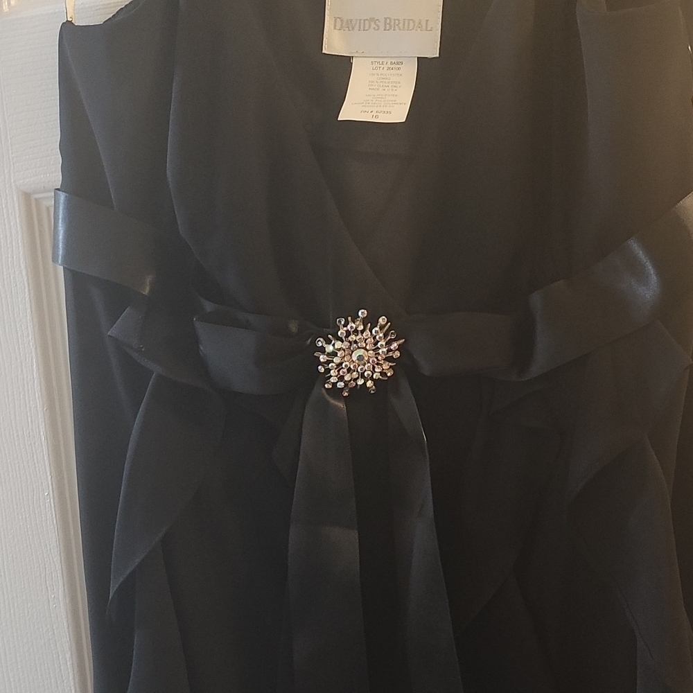Nwt David's Bridal Black Dress size 16